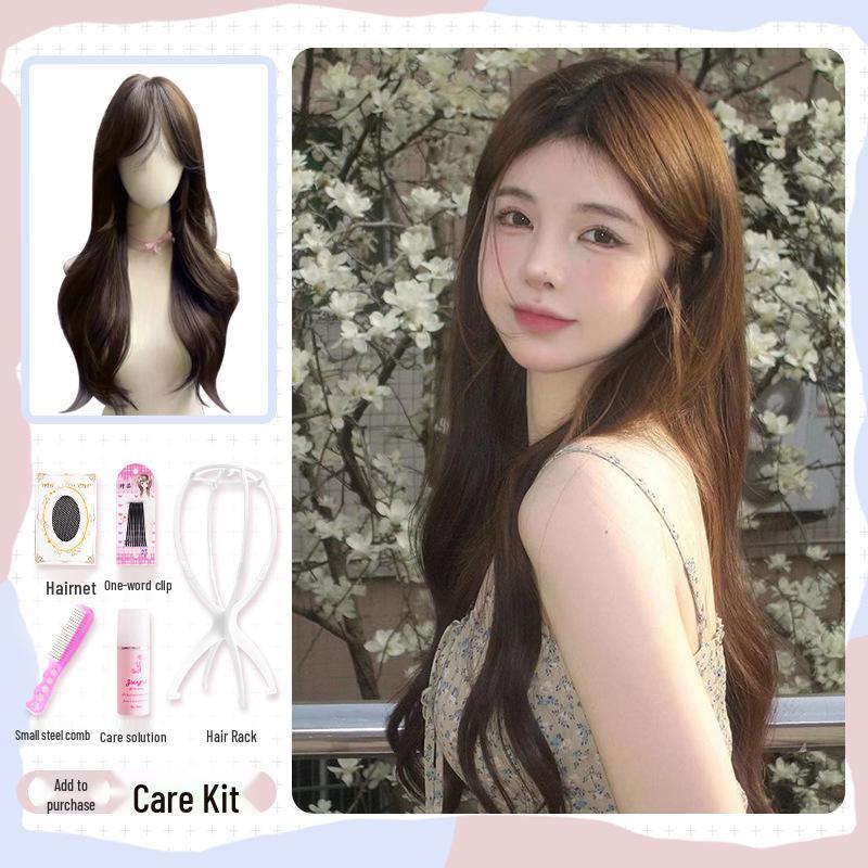 Golden Lolita Long Straight Wig for Women - Natural Full Head Cover, JK Style
