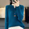 YYFS Women's Fashion Casual Solid Color Print Autumn Winter Long Sleeve O Neck Sweaters