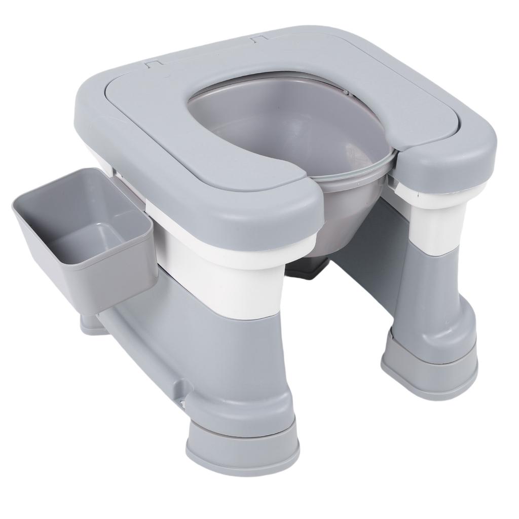 Portable Commode Chair Bedside Potty Shower Chair Non Slip Bedside Toilet for Bathing and Squat Toilet