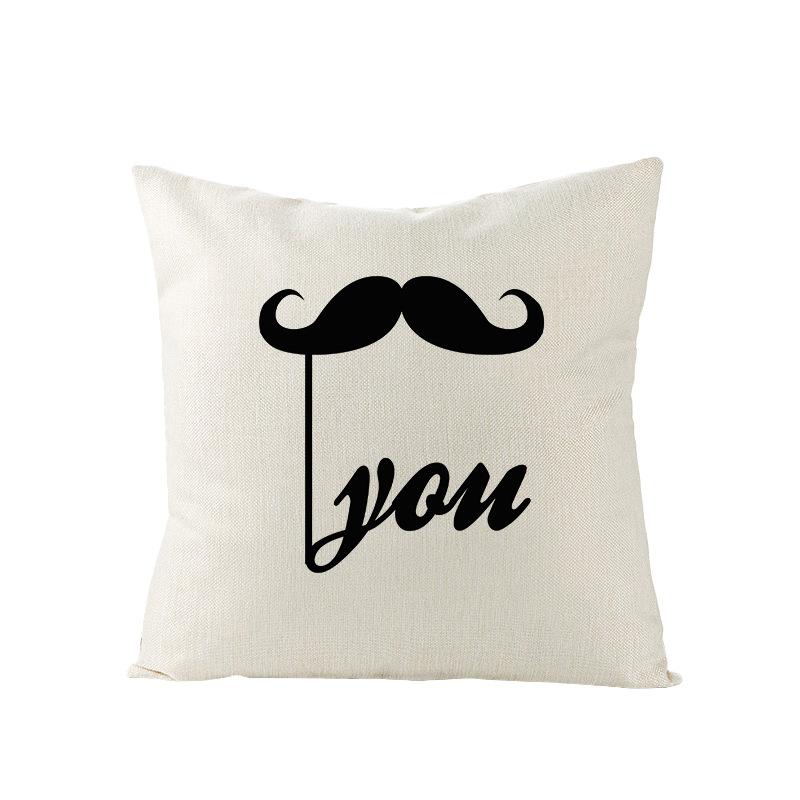 Polyester Pillowcase Valentine's Day Letter Print Sofa Pillowcase Home Ins Nordic Style