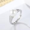 Pearl Ring 925 Silver Jewelry Accessories Open Finger Rings for Women Wedding Birthday Engagement Promise Party Gift Wholesale