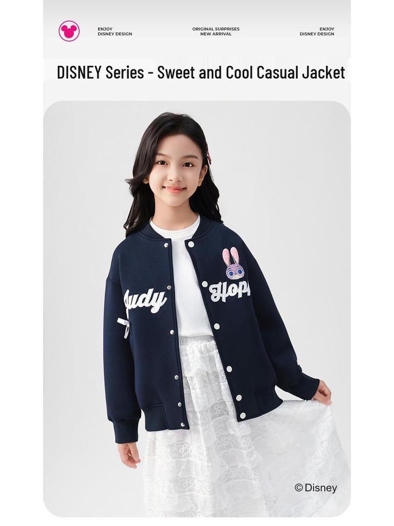 Officer Judy Hopps Baseballjacke für Mädchen - Cartoon-Schleife Herbst-Oberbekleidung