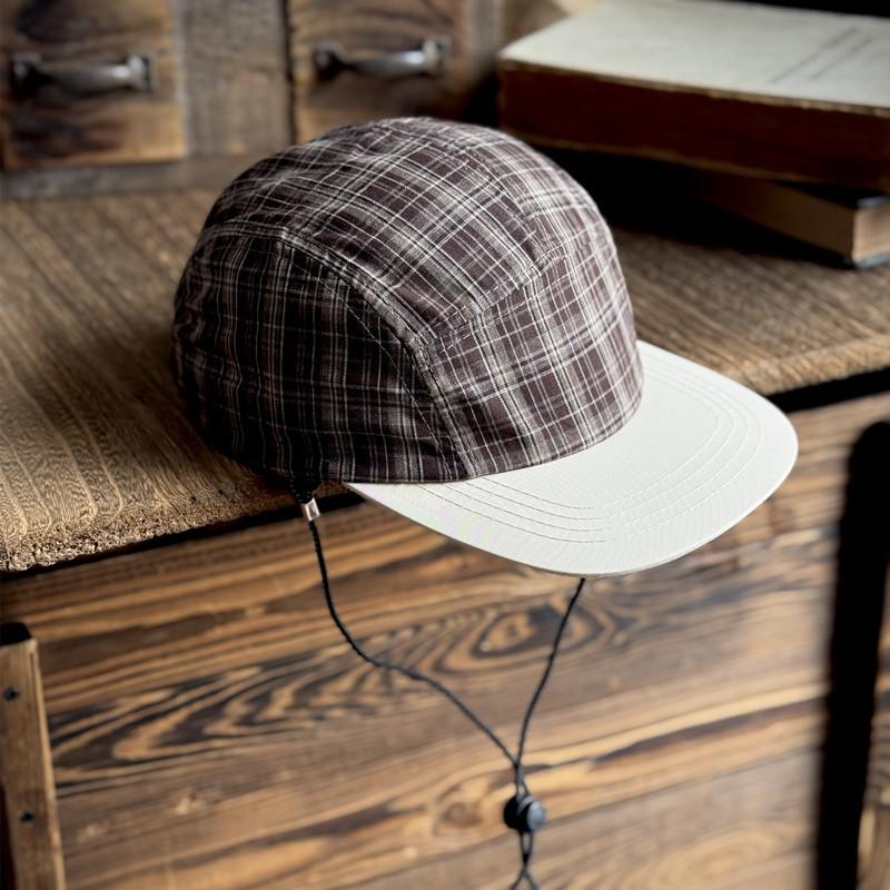 Retro Plaid Baseball Cap Women s Spring Summer Outdoor Breathable Soft Top Couples Versatile Face Slimming Trendy Cap Adjustable коричневый