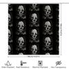 Gothic Horror Shower Curtain Skull Spooky Halloween Decor Bathroom Set Dark Art Home Textile Vintage Tapestry Wall Hanging