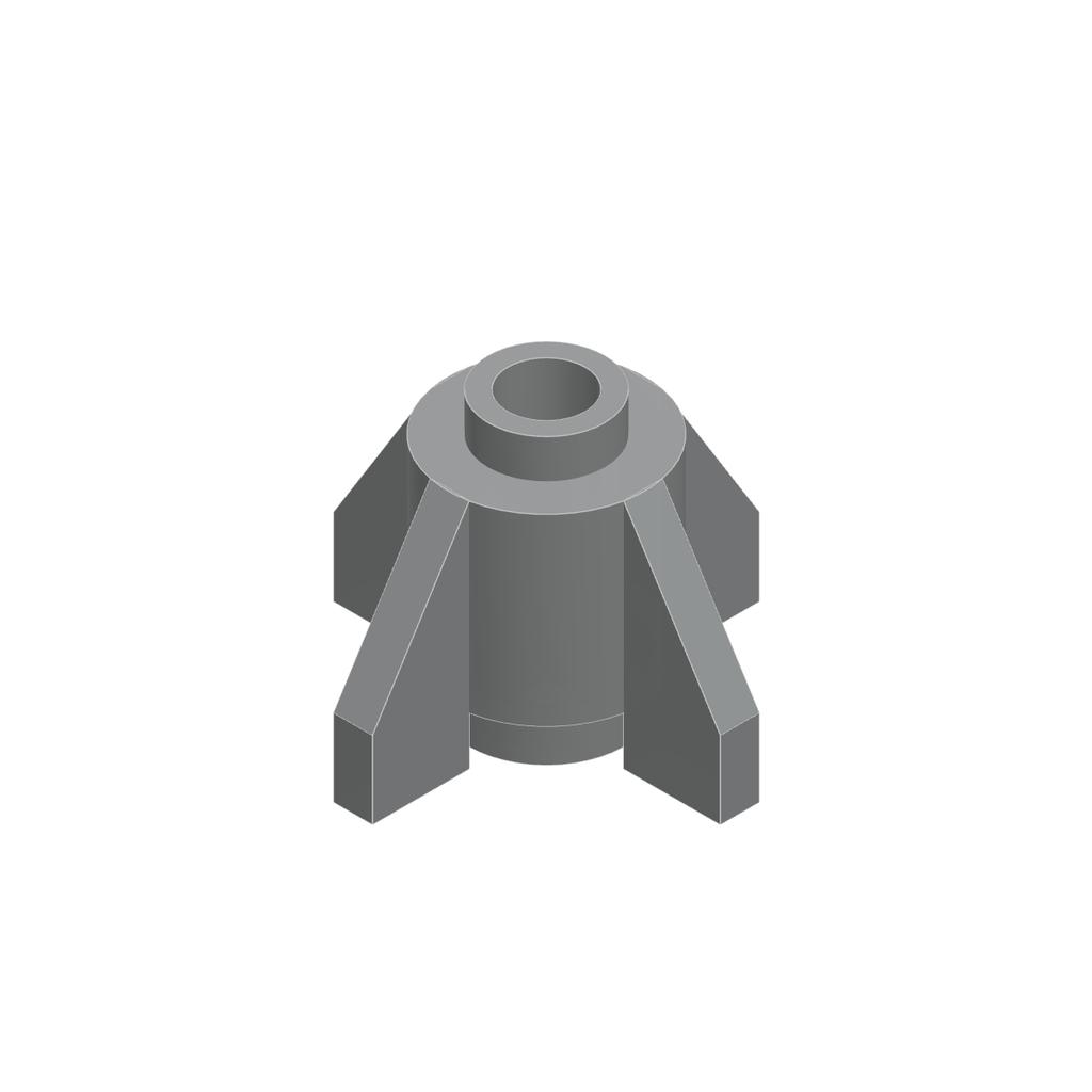 10pcs 4588 Rocket Tail Round 1 x 1 with Fins Building Blocks Loose Parts Compatible with Bricks DIY Assembly Toy