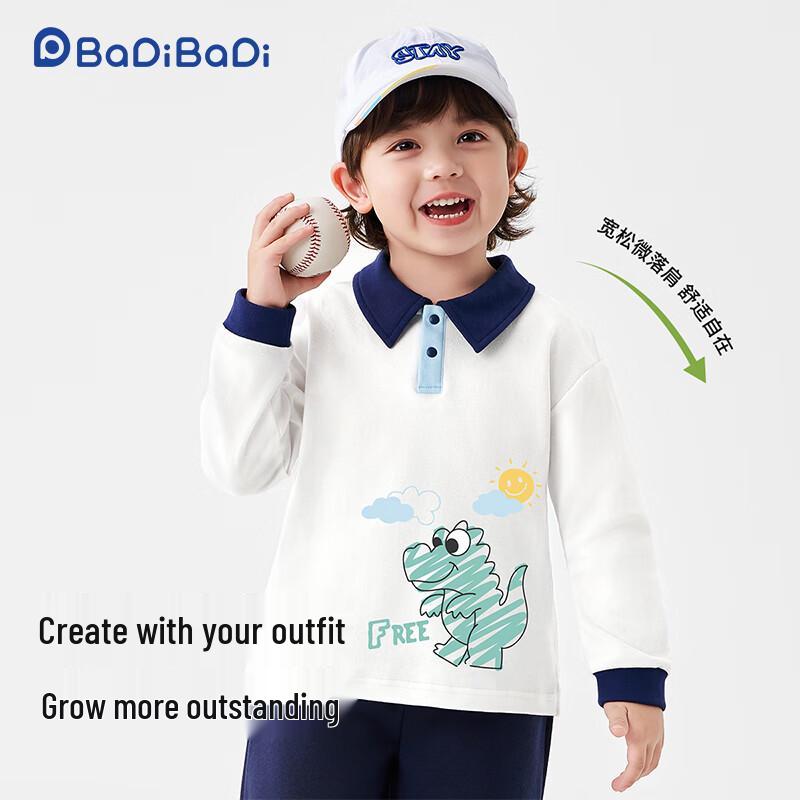 Badi Badi Kids' Cotton Long Sleeve Polo T-Shirt