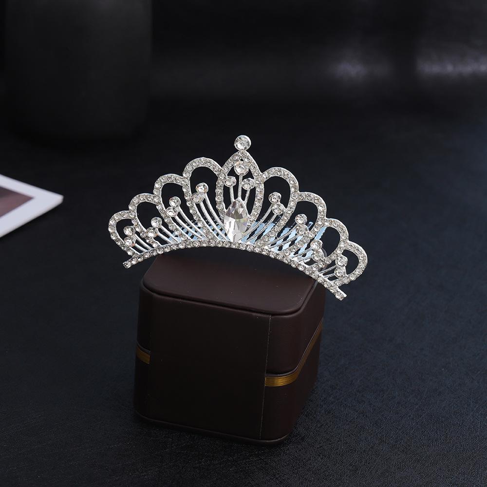 Children's Rhinestone and Pearl Hair Comb Crown for Weddings and Photo Shoots