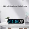 Digital Table Clock with Jump Second 2 Alarms Temperature Reading Timer Voice Control LED Alarm Clock for Home Office