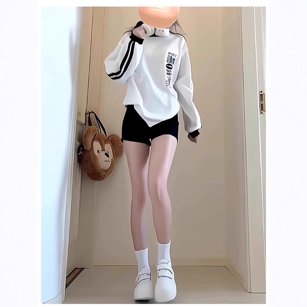 

Spicy Black High-Waist A-Line Shorts for Women 2025 - Casual Spring/Summer Petite Dance Hot Pants Large белый