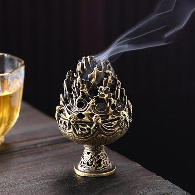 Retro Alloy Censer Burner Mini Ornaments Chinese Ancient Censer Tea Desk Decor