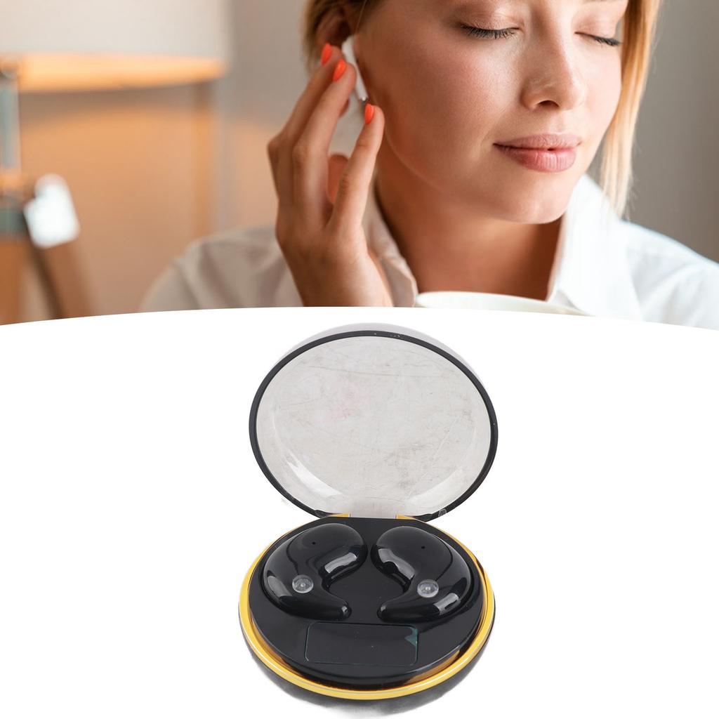   Earbuds with Digital Display Charging Case Stereo Wireless Earphones for Sleep Work Music Built in Battery