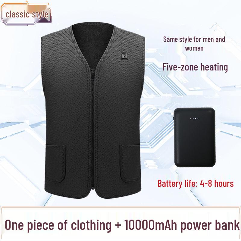 Unisex USB Heated Neoprene Vest - Smart, Constant Temperature Winter Wear