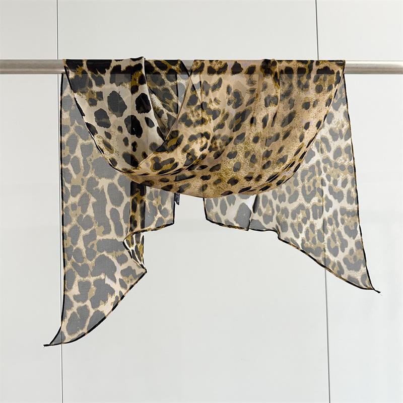 160*30cm Summer Retro Polka Dot Long Silk Scarf – Oversized Oblong Shawl Lightweight Wrap for Women