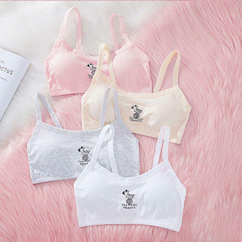 Girl Underwear Soft Cotton Bra for Kids Teenager Training Vest Underwear Puberty
