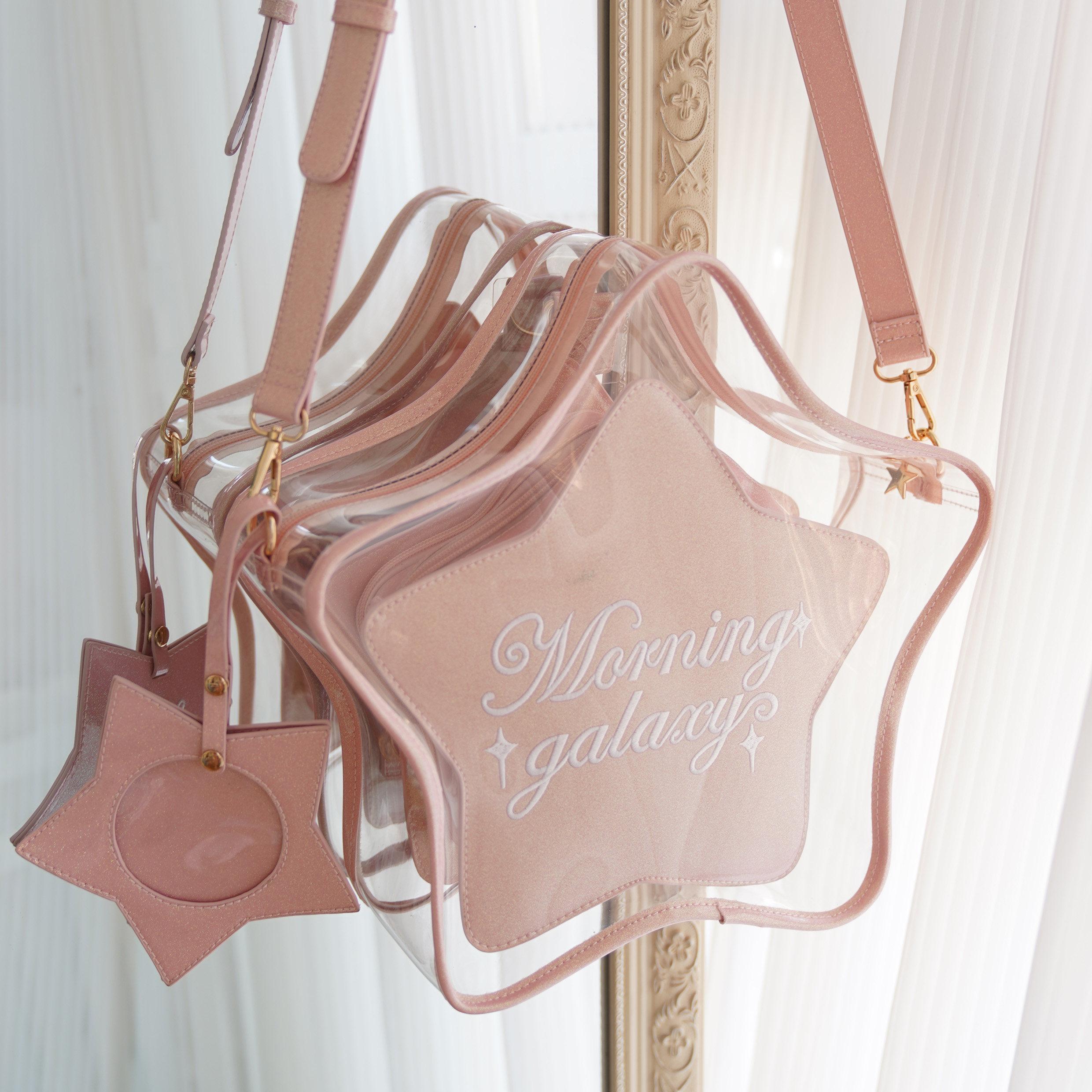 Épaule Diagonal Transparent Quotidien Mignon et Doux Populaire Étoile Bonbons Sac Douleur Assortiment Quotidien Vêtements Lolita rose