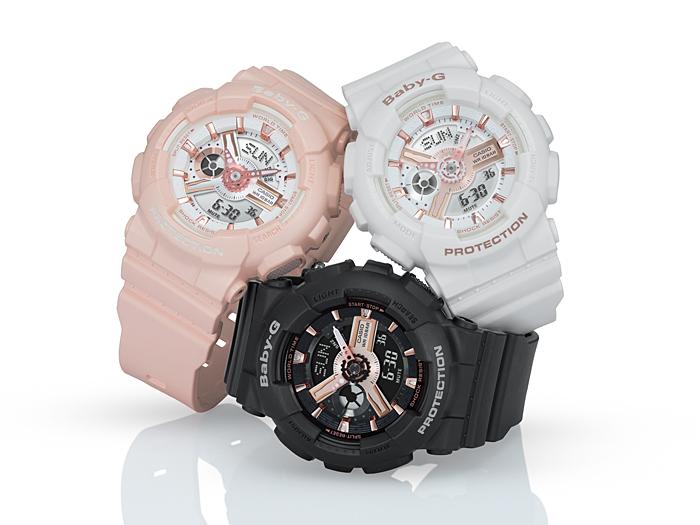 Casio Men's Resin 100M Water Resistant Analog Shock Resistant Quartz Watch BA-110RG-4A