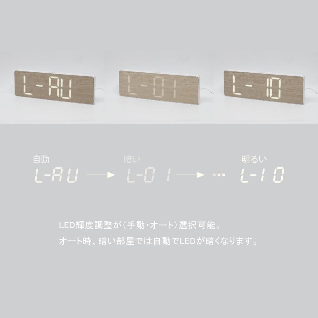 SLOWER Digital Table Clock Wall Digital Wireless NTP Automatic Living Camino SLW429 [LED Clock] / Clock, LED, Wi-Fi Connection, LAN, Synchronization,