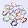 Colorful Cloud Spring Buckle Pendant Keyring - DIY Jewelry Accessory