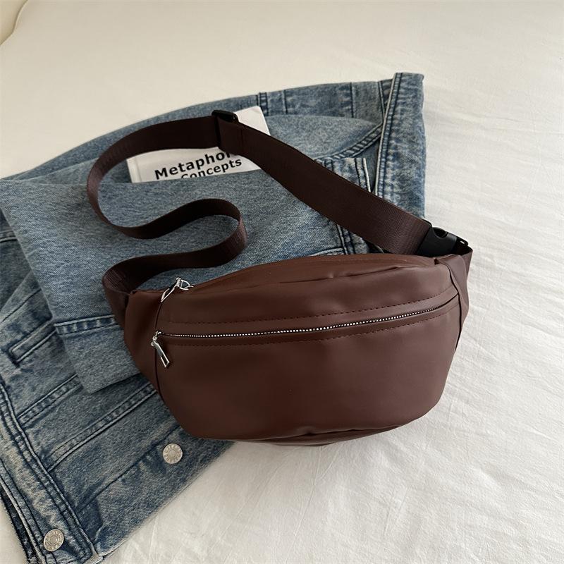 

Нишевая поясная сумка повседневная простая наплечная сумка 2025 зима новая простая модная сумка-мессенджер нагрудная сумка трендовая спортивная сумка