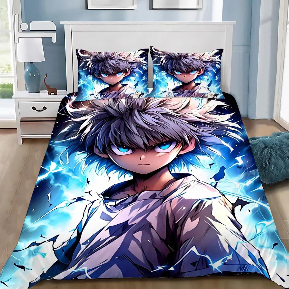 Anime Duvet Cover Pillowcase Hunter X Hunter Bedding Set Adult Boy Girl Bedroom Decoration Children Single Double Large Size