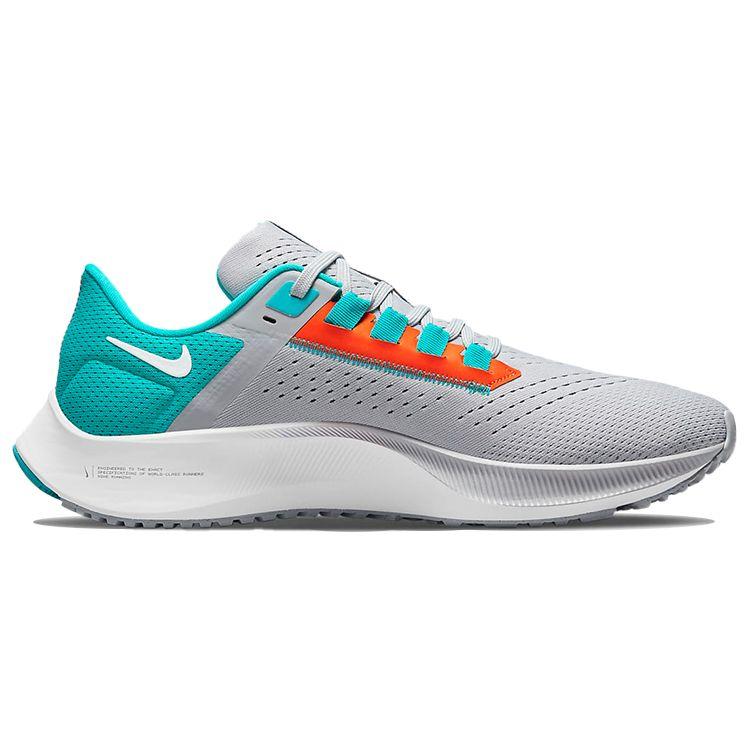 NFL X Nike Air Zoom Pegasus 38 Miami Dolphins Men Sneakers Grey Wolf-Grey Turbo-Green DJ0823-001