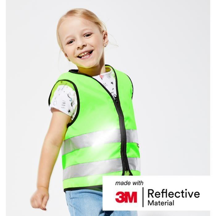 Salzmann 3M Gilet de Sécurité - Gilet réfléchissant de haute visibilité avec 4 poches - Fabriqué avec matériau réfléchissant 3M