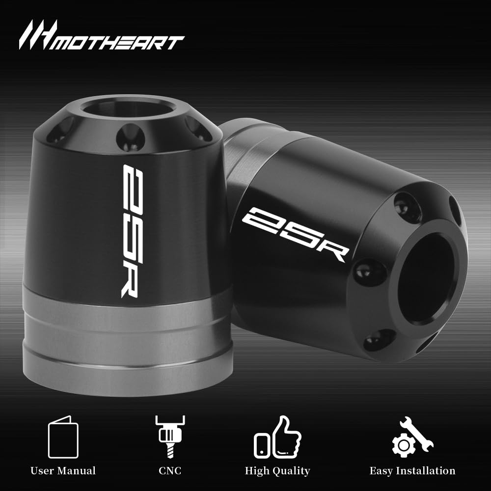 MotHeart Motorcycle Bar End Slider Compatible with Ninja ZX-25R 2021-2026