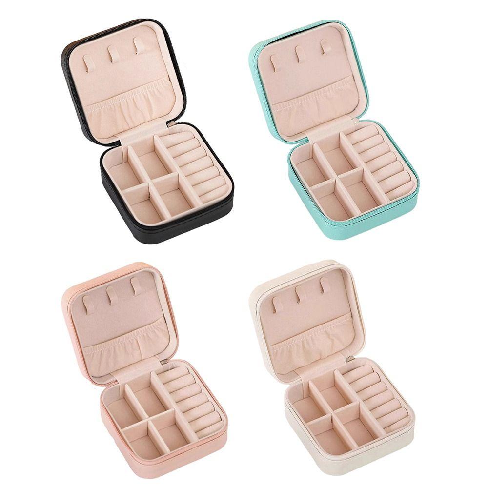 PU Leather Jewelry Box Mini Size Portable Jewelry Box Portable Jewelry Storage Box Home Use