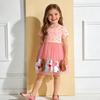 Summer New Arrival: Lace Princess Dress for Girls with Appliqué Embroidery Children's Knitted Cotton Dress