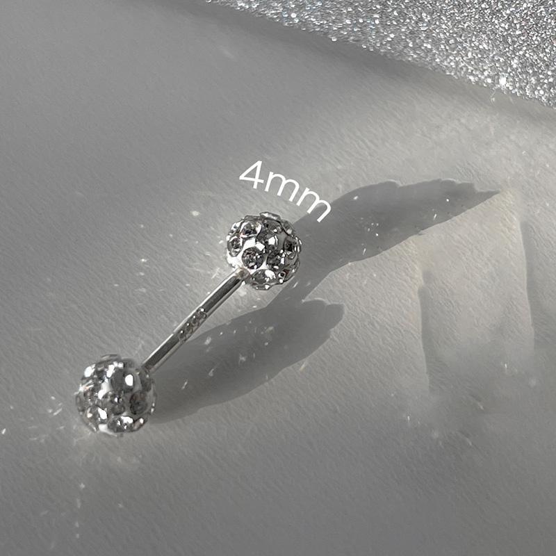 1 Pc Stainless Steel Unisex Women Men Round Crystal Zircon Ear Studs Earrings 4 Prong Tragus Cartilage Piercing Fashion Jewelry