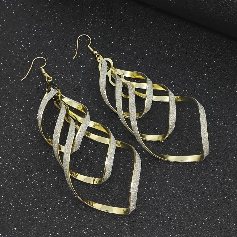 

1Pair of Personalized Stud Earrings, Gold Multi-layer Peach Heart Matte Earrings for Women золотой