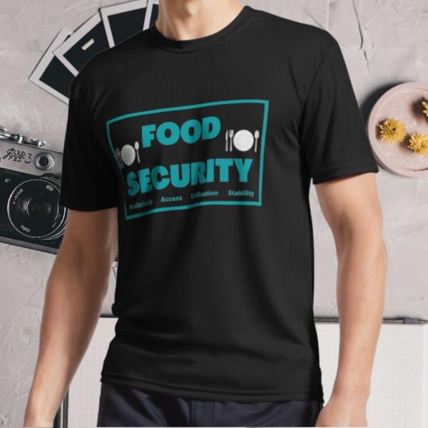 Новая Футболка Продовольственная Безопасность Синяя Футболка с Активным Логотипом Забавная Размер S - 5XL L