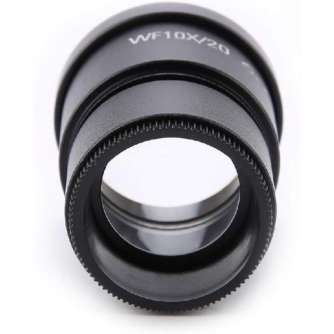 ZJchao 10X Stereo Microscope Eyepiece, 2 Pcs WF10X/20, Black, Optical Glass + Metal, Triocular Binocular Stereo Microscope, 30mm Mounting Size