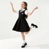 Girls' Academy-Style Graduation Dress: Stylish Fake Two-Piece Princess Outfit for Summer