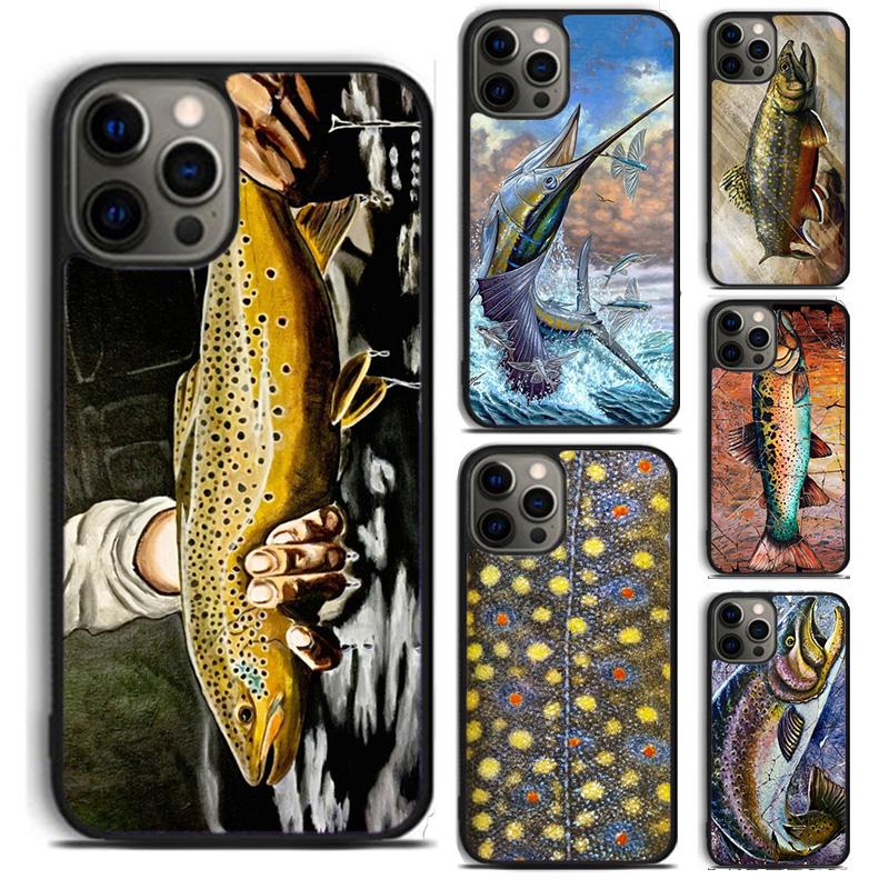 Trout Fishing phone Case Cover For iPhone 17 Air 16 15 14 Plus Apple 11 12 13 Pro Max coque