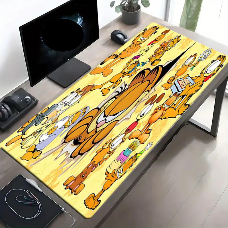 Garfield Print Mouse Pad, Anti‑Slip Desktop Keyboard Mat, for PC Laptop Gaming Working Daily Use, Cool Festival Surprise Gift