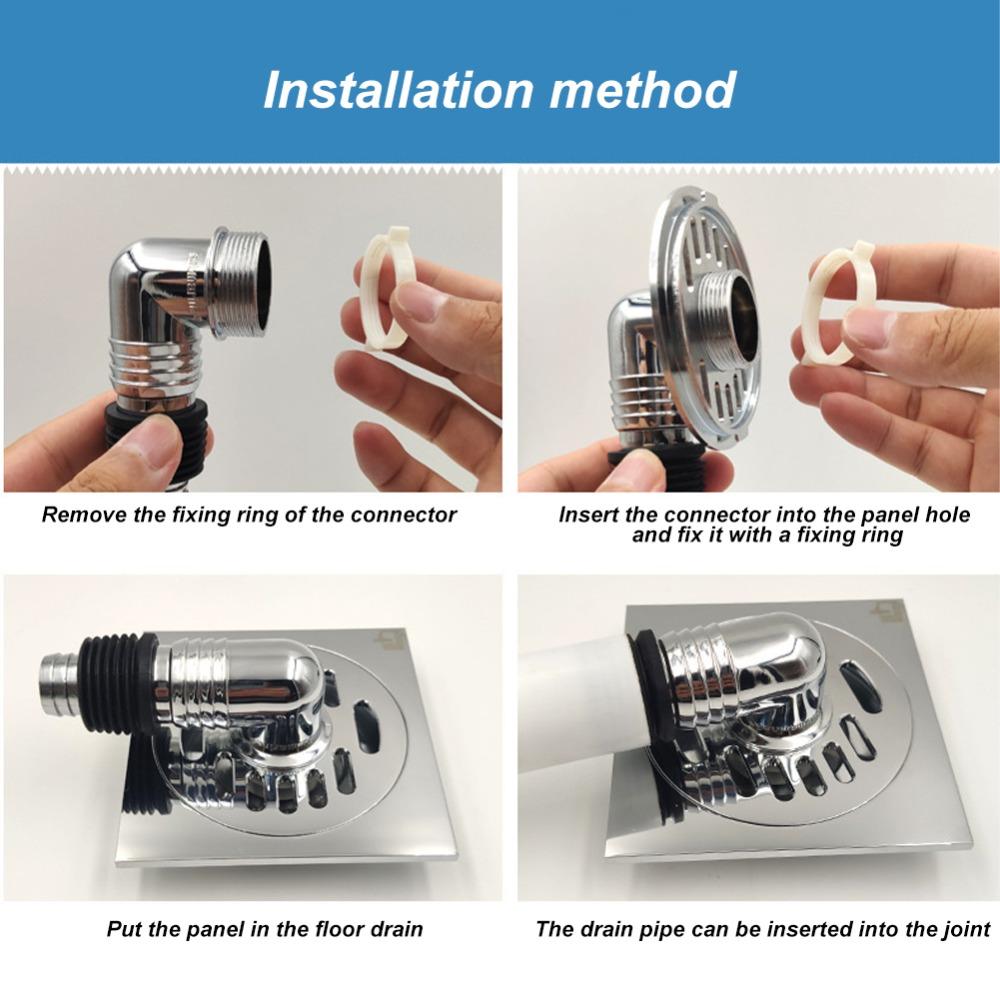 ABS Material Y Pipe Connector Backflow Preventer Floor Drain Connector  Washing Machine