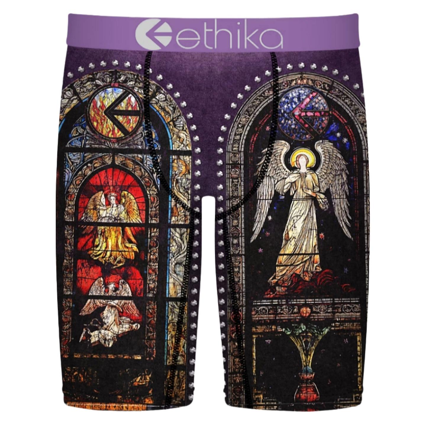 

Чоловіча дихаюча квадратна білизна ETHIKA: Модні спортивні труси з принтом, плавки для фітнесу, пляжні штани. S EU size (90-120 jin)