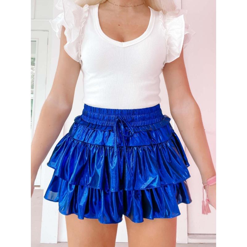 

Однотонная юбка Юбка с баской Женская юбка L темно-синий