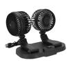   5V USB Car Cooling Fan 2 Speed Wind Quiet 360 Deg Rotatable Portable Dual Head Desk Fan for SUV RV Truck