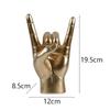 Rock Hand Gesture Statue Desk Collection Decorative Art Resin Craft Figurine for Apartment Cafe Office Living Room Decorations