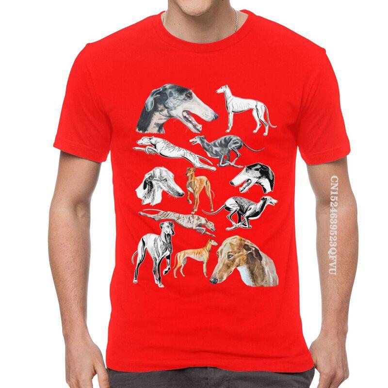Male Greyhound Dog T Shirts Graphic Pet Whippet Sighthound Lover Tshirt Cool T Shirt Cotton Oversized Tee Tops EMO Men