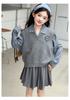 Girls' Spring/Autumn Korean Style Vest & Shirt Set