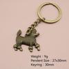 Trendy Simple Dog Poodle Keychain Pendant