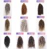 FREEDOM Synthetisches Deep Wavy Twist Häkelhaar Afro Lockiges Haar Häkelzöpfe Ombre Braun 12 Zoll Flecht Haarverlängerung