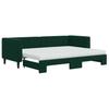 Extendable Daybed with Mattresses Dark Green 80 X 200 Cm Velvet