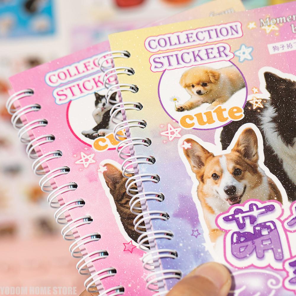 30pcs/bag Cute Pet Battle Cut-Out Coil Sticker Book DIY Handbook Calendar Greeting Cards Diary Notebook Album Material Stickers