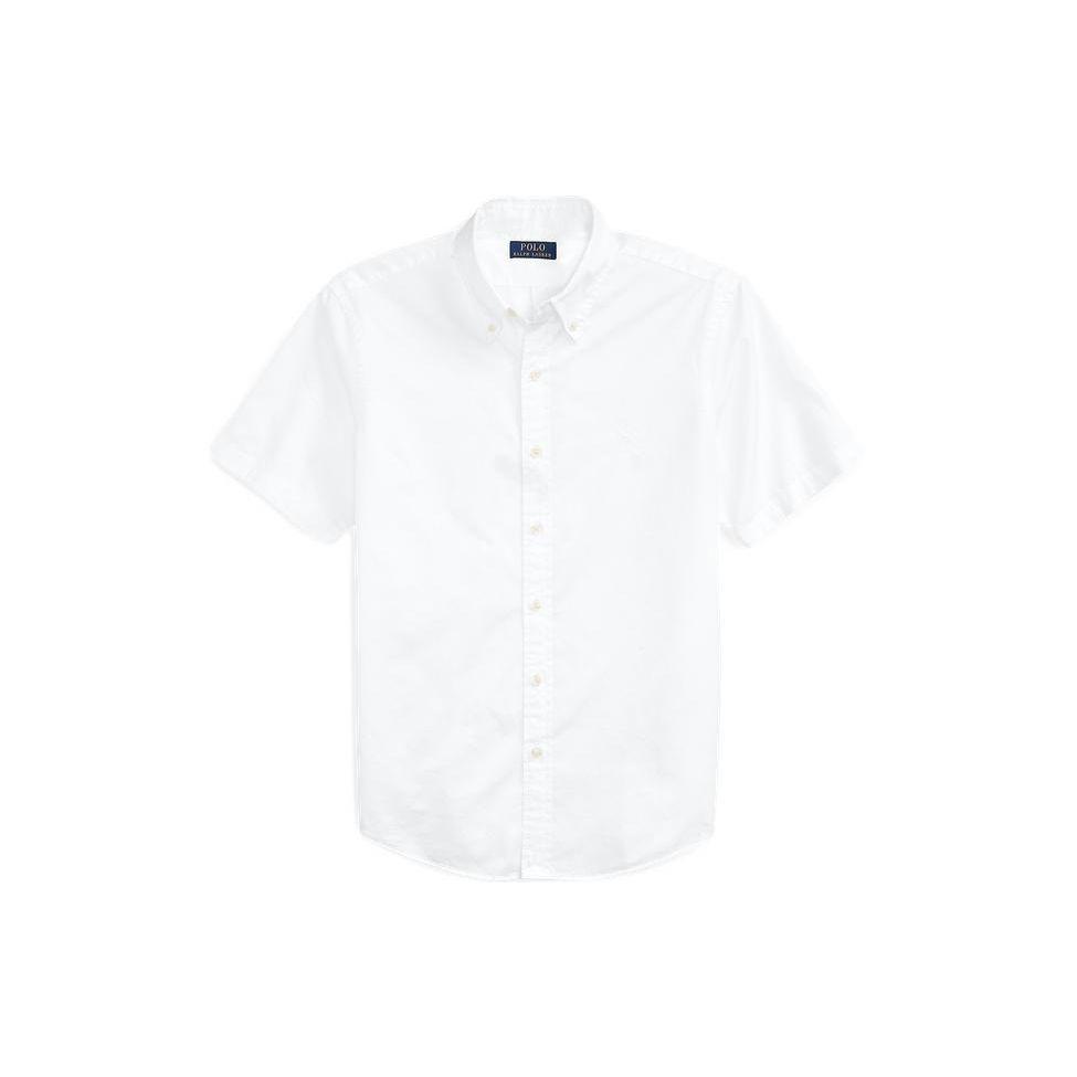 

Polo Ralph Lauren SS22 Solid Color Linen Twill Short Sleeve Shirt Men shirts White MNPOWOV1N820464 S