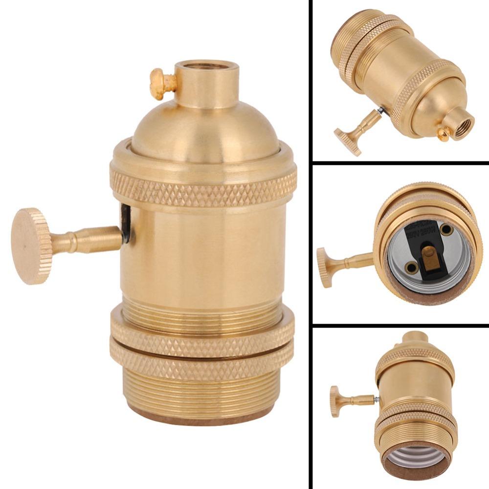 E26 E27 Base Lamp Socket Holder Copper Material Pendant Lamp Holder Light Socket Pendant Lighting
