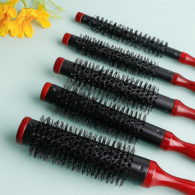 Tubo in Alluminio Forma Cilindrica a Rullo con Setole e Radici dei Capelli Soffici e Frangia Fibbia Interna Strumento di Bellezza per Styling Capelli Ricci